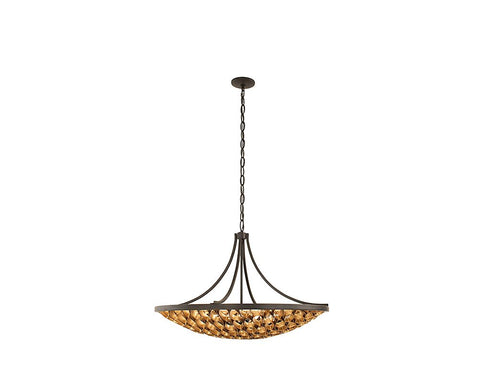Ventura 8-Light Pendant in Matte Black and Gold